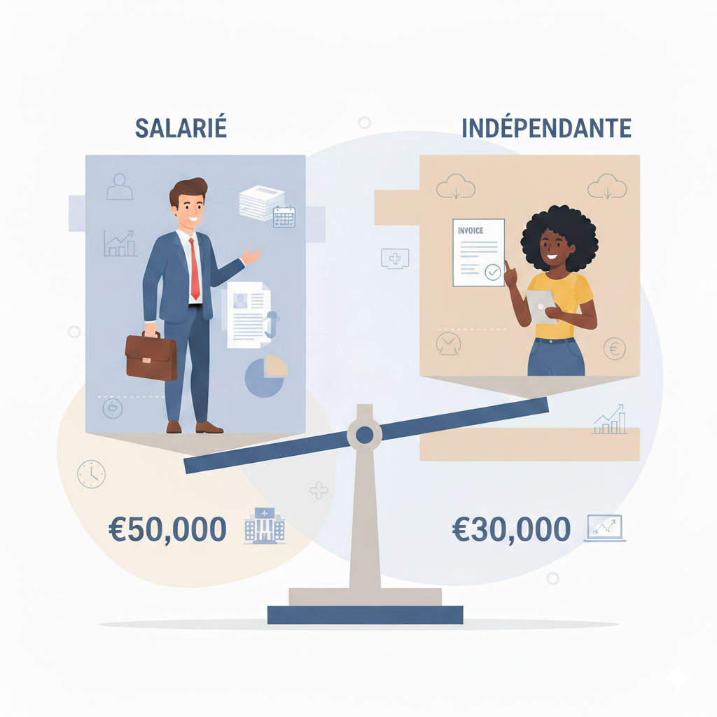 Comparaison coût salarié vs assistante indépendante